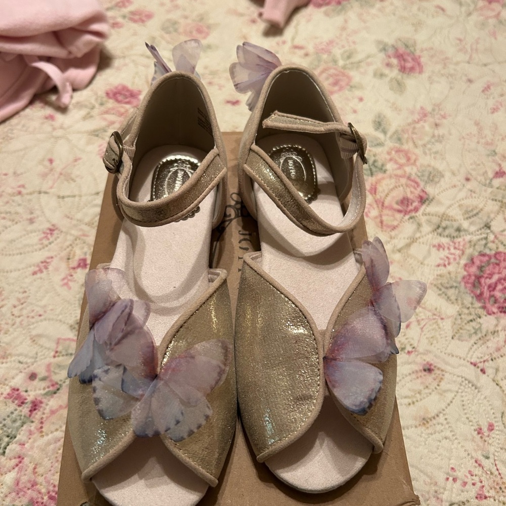 Joyfolie Gold and Purple Kids Shoes